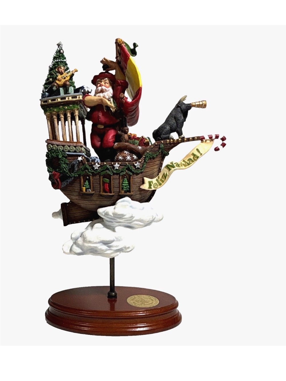 Vintage 1999 Westland Giftware Santa’s Magical Airships A Journey to Spain
